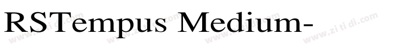 RSTempus Medium字体转换